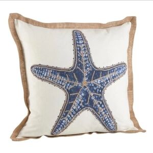 Blue Starfish Decorative Pillow